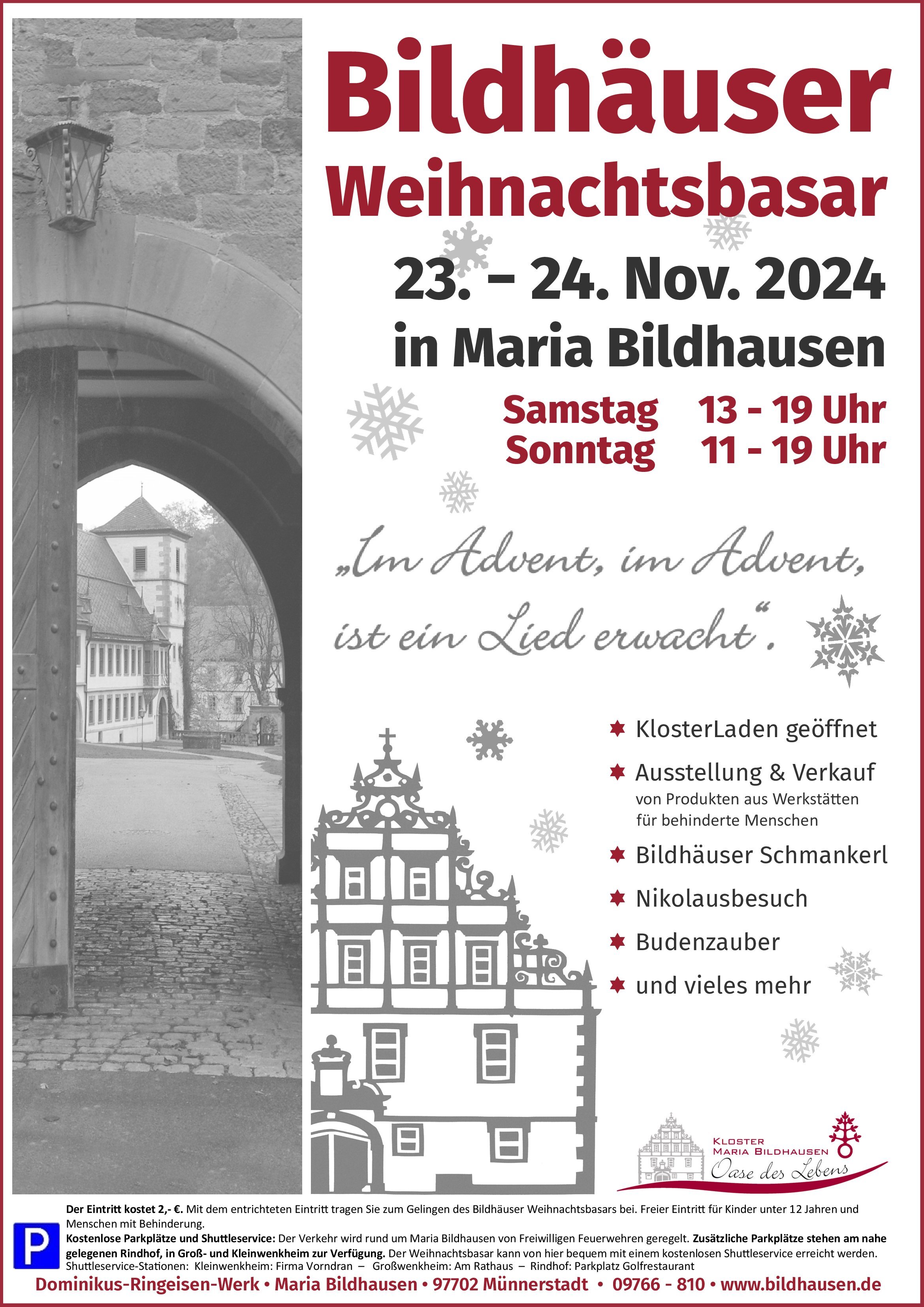 2024 Plakat Bildhäuser Weihnachtsbasar
